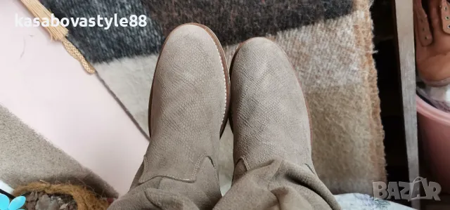 Боти с набран ефект  Basics 40.5н.Естествена кожа , снимка 3 - Дамски боти - 47987860