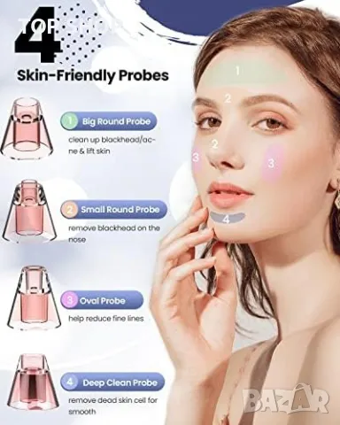 Нова Вакуум машинка за пори черни точки акне на лицето/USB/Жени Мъже, снимка 6 - Друга електроника - 49239141