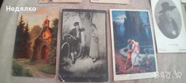 14 стари пощенски картички,1904-24г и албум, снимка 7 - Филателия - 51384105