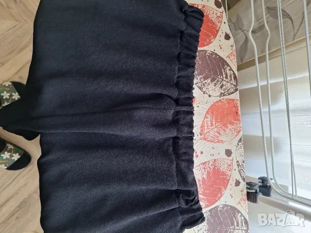 Дамски еластичен,черен панталон с прави крачоли и ластик на талията, снимка 4 - Панталони - 48234274