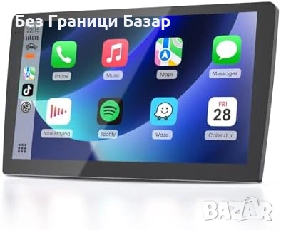 Ново 9" 2DIN радио CarPlay Android Auto Bluetooth DSP GPS HD задна камера