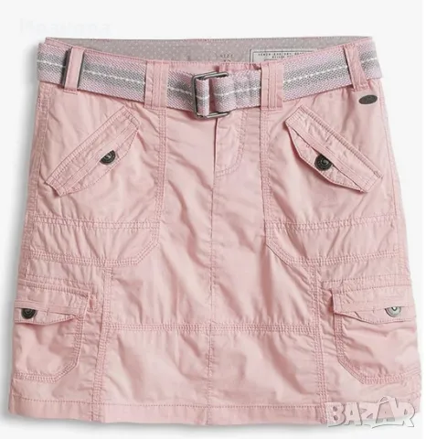 ESPRIT Къса памучна карго пола за лято, снимка 1