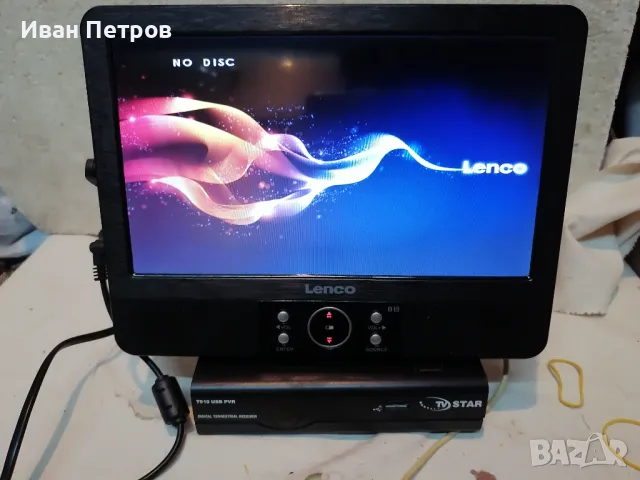 Продавам портативно телевизорче ТВ с ДВД  LENCO 9'' за кола и дома