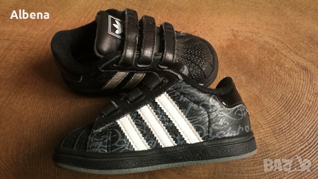 Adidas Размер EUR 21 / UK 5K детски естествена кожа 19-13-S, снимка 7 - Детски маратонки - 39567919