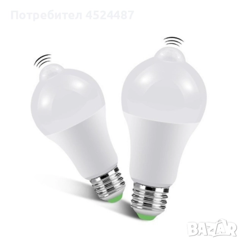 Лампа LED със сензор за движение, снимка 2 - Лед осветление - 51574128