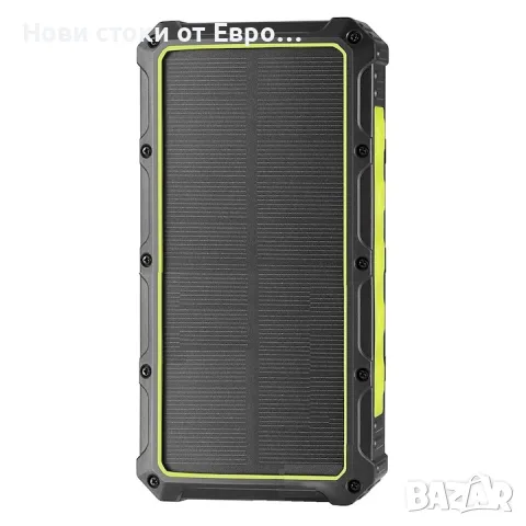 Външна батерия 36000 mAh, Solar Powerbank с Qi безжично зареждане, USB и USB C изход, снимка 1