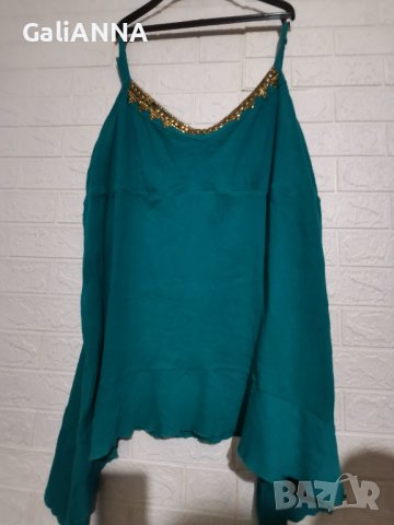 НОВ КЕНАРЕН ТОП С ДЕКОРАЦИЯ 4XL-5XL, снимка 5 - Корсети, бюстиета, топове - 41474313