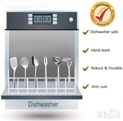 Комплект готварски прибори на стойка 7 части, снимка 7 - Прибори за хранене, готвене и сервиране - 36306327