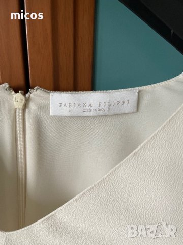 Fabiana Filippi,оригинал,100% естествена коприна чисто нова рокля с джобчета, снимка 2 - Рокли - 40029922