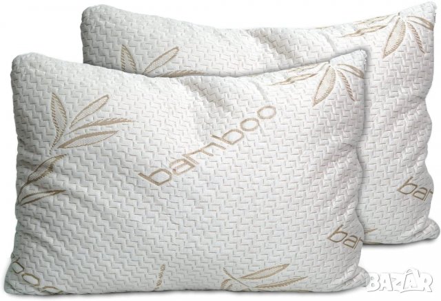 Sleepsia Bamboo Pillows - Възглавница от настъргана мемори пяна - Премиум възглавница 