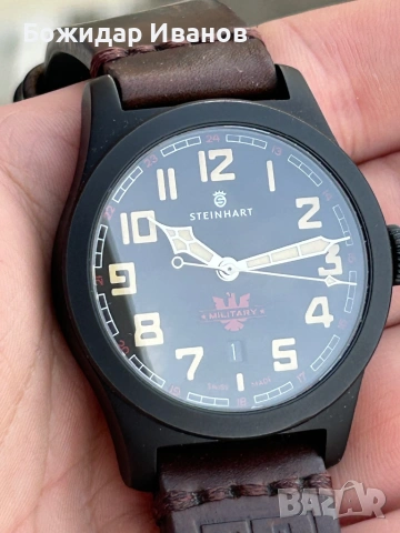 продавам часовник Steinhart Military 42 black pvd automatic, снимка 4 - Мъжки - 53695824