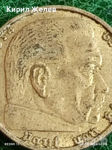 Сребърна монета 2 райхсмарки 1939г. Германия Трети Райх с Свастика за КОЛЕКЦИОНЕРИ 34839, снимка 9 - Нумизматика и бонистика - 53615578