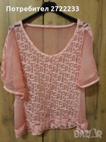 Дамска блуза в нежно розов цвят, снимка 4 - Туники - 35723485