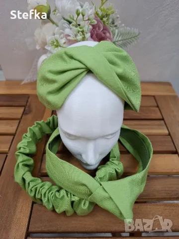 Диадеми от цветен деним, снимка 3 - Аксесоари за коса - 49434108