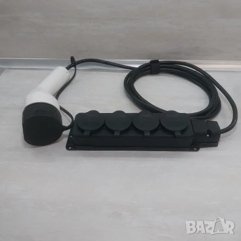 Нов V2L Адаптер Разклонител Type 2 към 4 х Шуко Контакта | 16A 3.5kW IP54 | Мобилно Захранване