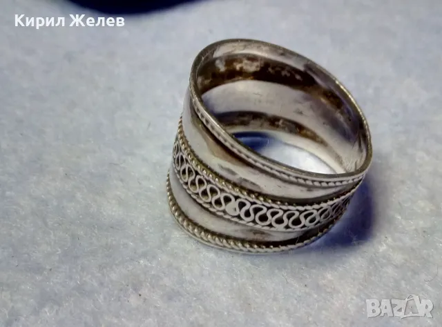 ПРЕКРАСЕН РЕТРО АЛТ СТИЛ СРЕБЪРЕН ПРЪСТЕН СРЕБРО 925 ВЕЛИКОЛЕПНА РЪЧНА ИЗРАБОТКА 50202, снимка 3 - Пръстени - 50354742