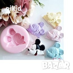 Мики Мини Маус глава лице силиконов молд форма калъп фондан шоколад гипс, снимка 2 - Форми - 40406694