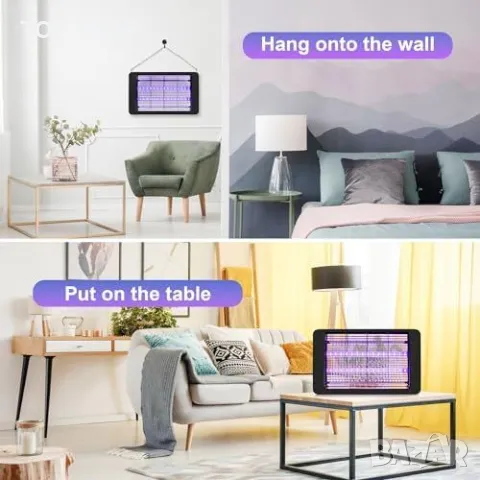 Нов електрически убиец на мухи с LED светлини за вътрешна и външна употреба, снимка 4 - Други стоки за дома - 49622121