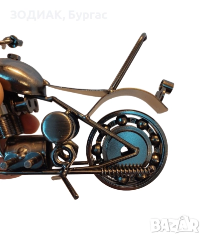 Метална Пластика - МОТОЦИКЛЕТ - 29 см, снимка 4 - Декорация за дома - 27275447