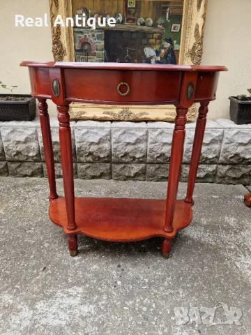 Прекрасна антикварна английска дървена конзолна масичка , снимка 3 - Антикварни и старинни предмети - 50166103