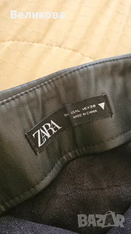 Кожена пола Zara, снимка 4 - Поли - 56139452