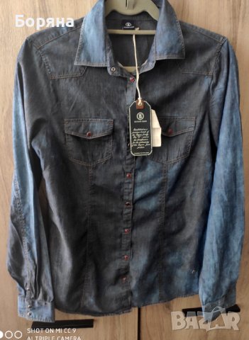 НАМАЛЕНА - Bogner Jeans нова дънкова риза , снимка 7 - Ризи - 41104394