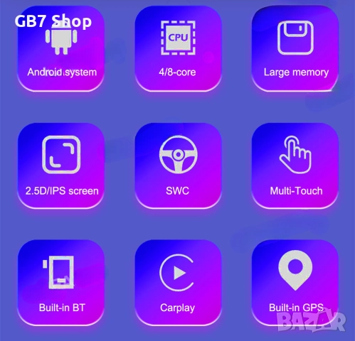 Мултимедия за Audi A4 2Din 7-инчa *Android|Carplay | Bluetooth |GPS навигация | Bluetooth | MP5 плей, снимка 4 - Аксесоари и консумативи - 52740694