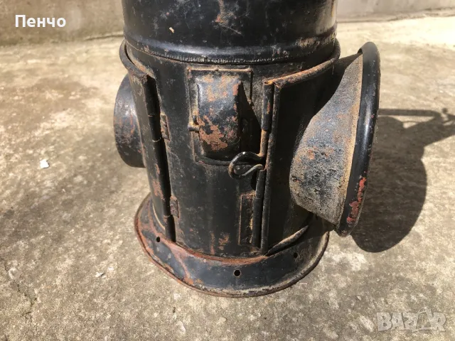 стар немски, военен ЖП фенер, снимка 2 - Антикварни и старинни предмети - 50017117