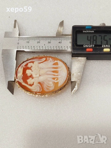 Прекрасен златен викториански медальон(камея)Три грации,злато375., снимка 10 - Колиета, медальони, синджири - 53479234