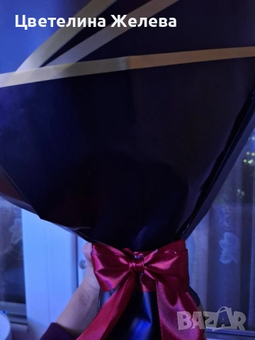 Ръчно изработен букет , снимка 3 - Изкуствени цветя - 53051728