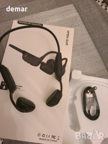 flymory Bone Conduction водоустойчиви безжични слушалки Bluetooth с вграден микрофон, снимка 2 - Bluetooth слушалки - 44375141