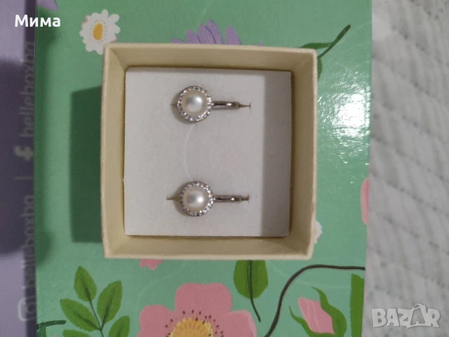 Сребърни обеци с перли