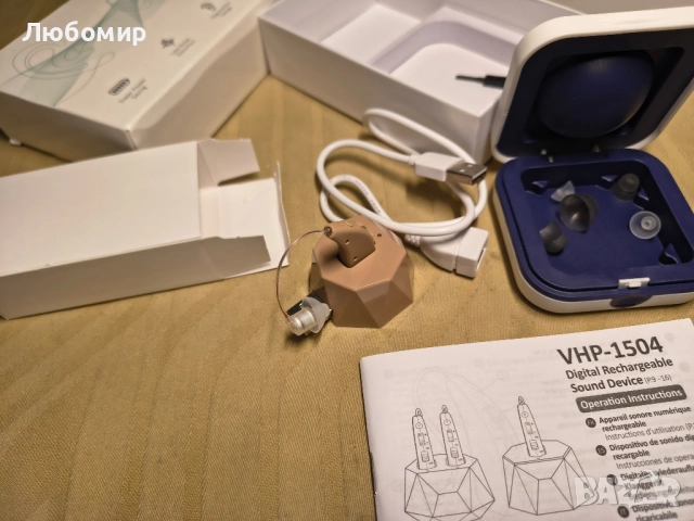 Акумулаторно звуково устройство за възрастни и хора в напреднала възраст – шумопотискане, лек , снимка 2 - Слухови апарати - 51937268