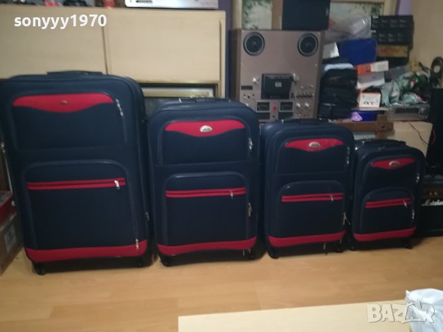 куфари-4бр комплект с колелца и телескопична дръжка 1008231051, снимка 6 - Куфари - 41812231