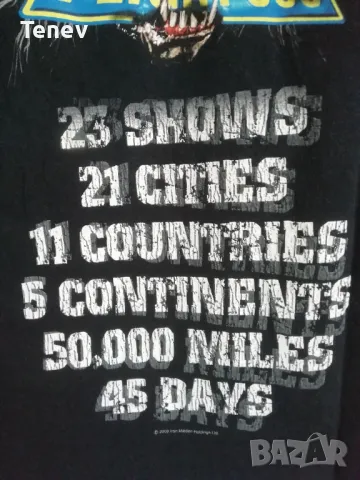 Iron Maiden Flight 666 2008 2009 Exclusive оригинална тениска размер М , снимка 9 - Тениски - 50130325