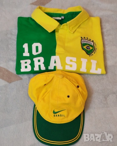 Спортна тениска и шапка Бразилия от световното първенство по футбол Германия 2006. , снимка 13 - Спортни дрехи, екипи - 53025373