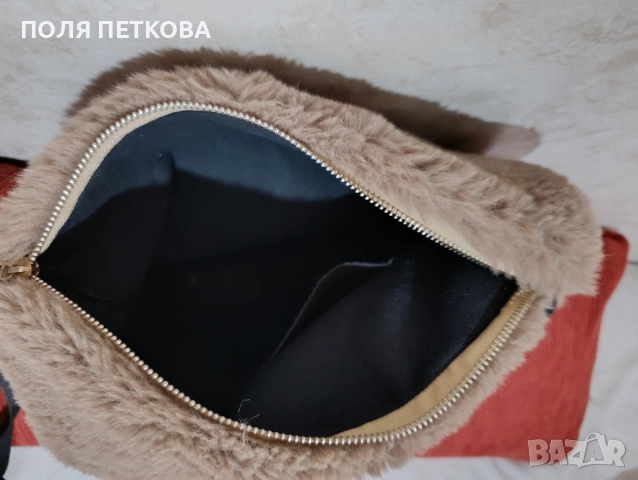 Кафява пухкава чанта, снимка 6 - Чанти - 52604036