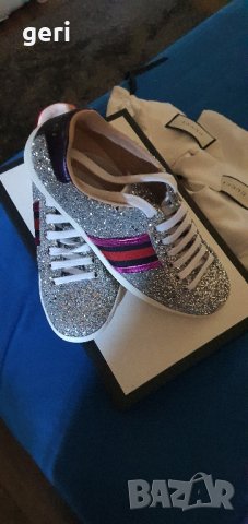 Оргинални кецове Gucci 36номер но според мене да 37 , снимка 2 - Кецове - 44443431