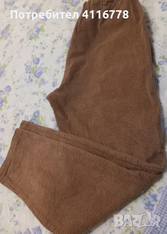 Дамски джинси от кадифе L размер, снимка 2 - Дънки - 53462183