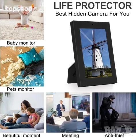 Фото рамка със скрита камера Nevarde, снимка 4 - Комплекти за видеонаблюдение - 51637859