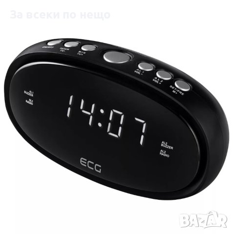 ✨Радио ECG RB 010 Black, Цифров часовник/аларма