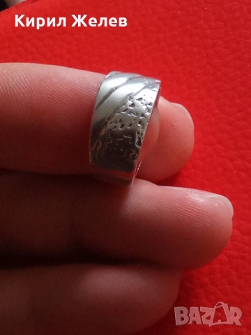 СТАР СРЕБЪРЕН АРТ ДЕКО ПРЪСТЕН ВИСОКА ПРОБА СРЕБРО МАЙСТОРСКА КОВАНА ИЗРАБОТКА 26223, снимка 15 - Антикварни и старинни предмети - 35996637