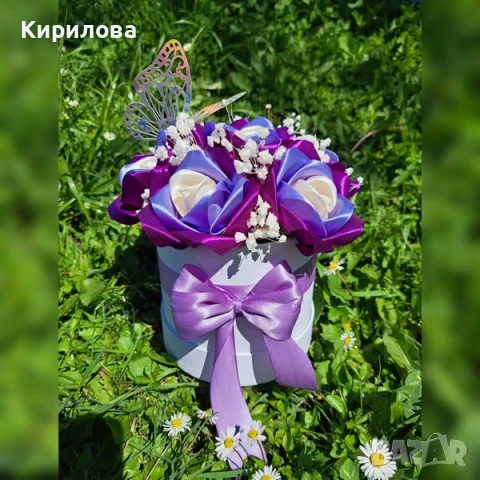 сатенени рози и букети, снимка 3 - Други - 50901284