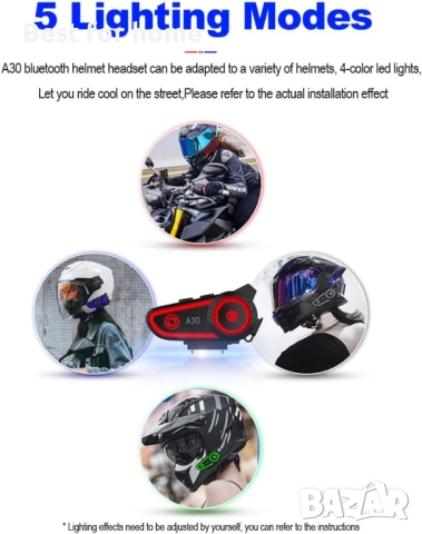 Bluetooth слушалки за мотоциклетна каска Geva, снимка 6 - Bluetooth слушалки - 52629093