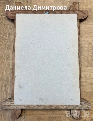 Релефна картина от калай в рамка от дърво масив, снимка 4 - Антикварни и старинни предмети - 53726945