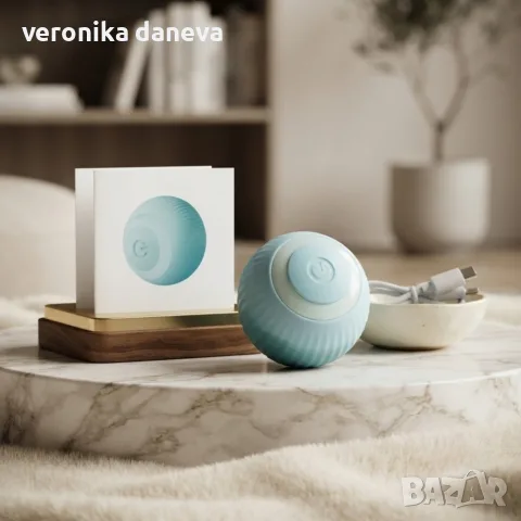 Интерактивна автоматична топка за котки с USB-C зареждане – Smart Gravitational Rolling Ball, снимка 2 - За котки - 55854715
