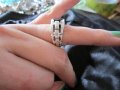Сребърен пръстен с оникс, снимка 2