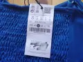 Stradivarius нов дамски топ бюстие корсет потник с банели, мрежеста материя в син цвят р-р S, снимка 7