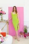 Рокля GREEN SLIT, снимка 1