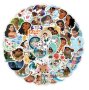 50 бр Моана Ваяна Moana самозалепващи лепенки стикери за украса декор картонена торта, снимка 6